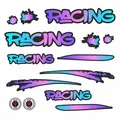 Fahrrad Aufkleber 14-teiliges Sticker Set E-Bike Roller Racing Urban Schriftzug