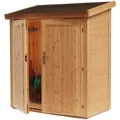 WOLFF FINNHAUS Gartenhaus "Premium", Holz, BxHxT: 191,8 x 178 x 84 cm (Außenmaße inkl. Dachüberstand) - beige