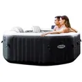 INTEX 28458 - Whirlpool - PureSPA Jet + Bubble Deluxe (octagon,onyx black, Ø201 außen/Ø150cm innen)