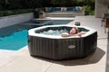 Intex Whirlpool "PureSPA "Jet + Bubble Deluxe" octagon, onyx black", bunt (schwarz, weiß, beige), B/H/L: 201cm x 71cm x 201cm, 795 l