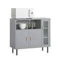 SoBuy Küchenschrank Mikrowellenschrank Sideboard Kommode Buffet FSB82-HG
