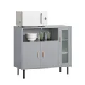 SoBuy Küchenschrank Mikrowellenschrank Sideboard Buffet FSB82-HG
