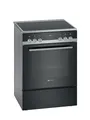 Siemens HK9S5A240, iQ500, Freistehender Elektroherd, 60 cm, Schnellaufheizung, ecoClean Selbstreinigungshilfe, 3D Heißluft, Klapptür mit Softclose, cookControl 10 Automatikprogramme, Edelstahl