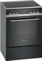Siemens HK9S5A240 Standherd | 60cm | Glaskeramik | 4 Kochzonen | 66l Backofen | Edelstahl/Schwarz, A (Spektrum:  bis D)