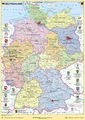 Deutschland politisch mit Bundesländerwappen umweltfreundliches Lernposter NEUE AUFLAGE