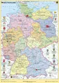 Deutschland politisch mit Bundesländerwappen umweltfreundliches Lernposter