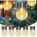 5x Led Solar Hängeleuchte - Garten Deko Solarleuchte Gartenleuchte Hängelampe Warm Weiß