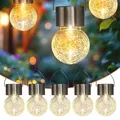 Spetebo 5x LED Solar Hängeleuchte - Garten Deko Solarleuchte Gartenleuchte Hängelampe