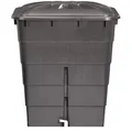 GARANTIA Regentonne Wassertonne Regensammler eckig 300 l graphitegrey mit Hahn