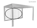 Biohort Glasschiebetür Klarglas Gr. 3 m für Pergola, verschiedene Farben, 272x 234,9 cm, Glaselemente aus 10 mm ESG