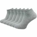GAWILO Damen Sneaker Socken aus 100% reiner Baumwolle (6 Paar | 10 Paar) | kurze Füßlinge ohne drückende Naht über den Zehen (DE/NL/SE/PL, Numerisch, 39, 42, Regular, Regular, hellgrau | 6 Paar)