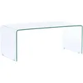 Beliani Couchtisch, Transparent, Glas, Rechteckig, 100x40x50 cm, Wohnzimmer, Wohnzimmertische, Couchtische