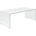BELIANI Couchtisch Transparent 50 x 100 cm Sicherheitsglas Leicht transportierbar Multifunktional Universell Minimalistisch Skandinavisch Stil - Transparent