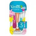 Gillette Venus Tropical Einwegrasierer Damen, 3 Damenrasierer mit Komfortklingen
