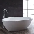 STONEART Badewanne freistehend BS-533 , weiß, 180x140, glänzend
