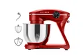 KLAMER Küchenmaschine 1800W, 6L Edelstahl-Schüssel, Knetmaschine mit 10 Geschwindigkeiten & Timer, rot, 1800 W, 6 l Schüssel, Spritzschutz, 3 Werkzeuge, Saugfüße, digitales Display, Timer
