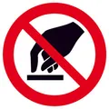 Verbotsschild Berühren verboten, Hygiene und Abstand Folie selbstklebend (Ø) 100 mm ISO 7010 1 St.