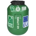 F & R Regentonne mit Deckel 65 Liter aus HDPE I Futtertonne Pferd I Wassertank Fass Tonne mit Deckel I Regenfass für Garten I Regenwassertonne I Wassertonne I Gärfass I Regenwassertank