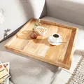 riess-ambiente Massives Tablett MAKASSAR 50cm Mangoholz Servierbrett Serviertablett Sofatablett