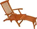 FRG Deckchair Maine 880501 | Liegestuhl Eukalyptusholz FSC | ergonomisch | 160x60x87 cm | geölt | Garten