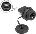 DELOCK 87251 - RJ45 Cat.6a Einbaukupplung mit Verschlusskappe