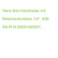 Wera Bits-Handhalter mit Ratschenfunktion 1/4". 838 RA-R M 05051493001