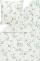Estella Mako Jersey Bettwäsche 155x220 Thalia grün Blätterranke Streifen 6621-530