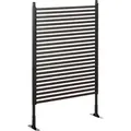 Gartenzaun Steckzaun dekorativ 93 x 150 cm Teichzaun mit Fuß für Balkon Terrasse in Braun, ideal für Garten & Landschaftsgestaltung - Braun