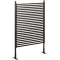 Outsunny Gartenzaun Zaun Aus Metall 93 X 150 Cm Hoch Dekorativer Gitterzaun Set Mit Fuß Hundezaun Oberbogen Zaun Landschaftszaun Für Garten Blumenbeete Tierbarriere Außenbereich Schwarz