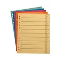 Wekre Trennblätter DIN A4 1-0 gelb, orange, rot, blau, grün, 230 g/m², 100 Blatt