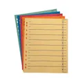 Wekre Trennblätter DIN A4 1-0 gelb, orange, rot, blau, grün, 230 g/m², 100...