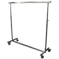 GERSO Kleiderständer Reiserollständer, höhenverstellbar und ausziehbar silberfarben 150 cm