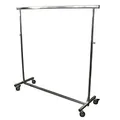 GERSO Reiserollständer höhenverstellbar und klappbar verchromt (150cm Breite) ideal für Modehäuser