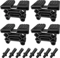 4x Lattenhalter 38 x 8 mm + 8X Bolzen Haltestifte 11 mm Lattenrost Kappen Halter