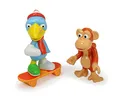Dickie Toys - Helden der Stadt, das Figuren-Set mit Kasimir Krähe und Anton dem Affen, inkl. Skateboard mit Freilauf und Sammelkarte mit Geheimcode