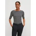 comma 3/4-Arm-Shirt T-Shirt Streifenshirt im Slim Fit blau 40 EU
