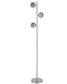 Beliani Stehlampe aus Metall mit 3 Lichtern Metallleuchte silber Ramis