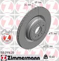 2x Bremsscheibe COAT Z ZIMMERMANN 150.2916.20 für BMW F01 F07 F04 F02 F03 7er