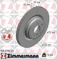 2x ZIMMERMANN Bremsscheibe Hinterachse für BMW