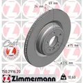 ZIMMERMANN 2x Bremsscheibe hinten Ø370 mm für BMW 5er Touring F11 M550d xDrive