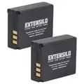 EXTENSILO 2X Akku kompatibel mit Panasonic Lumix DMC-TZ5, DMC-TZ50 Kamera (1000 mAh, 3,7 V, Li-Ion)