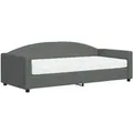 vidaXL Tagesbett mit Matratze Dunkelgrau 90x200 cm Stoff 3197171