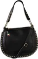 Florence Leder Tasche Schultertasche Umhängetasche schwarz OTM105S