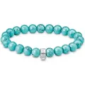 THOMAS SABO Silberarmband Thomas Sabo Unisex-Armband 925er Silber Türkis, Modern blau 15