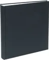 Deknudt Leinen-Fotoalbum 30x33 cm schwarz 100 weiße Seiten