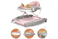 Bronea Lauflernhilfe 4in1 Gehfrei Baby Lauflernwagen Schaukel Lauflernhilfe Babywalker Rosa, Im nu - auf Knopfdruck - zum Schaukel, Widerstand Reifen einstellbar
