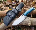 J&V Forester Black Bear Turquesa Outdoormesser MV-58 Stahl Micarta Griff
