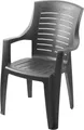 Progarden Stapelsessel polypropylen wetterfest Talia Stapelsessel anthrazit holzoptik