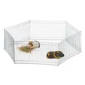 relaxdays Freigehege Freilaufgehege Kleintiere silber