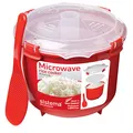 sistema Mikrowellen-Reiskocher Reiskocher rot 2,6 l, 1 St.